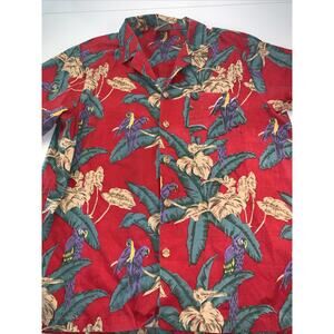 Surf Hawaiian Button Shirt Mens Large Made In USA